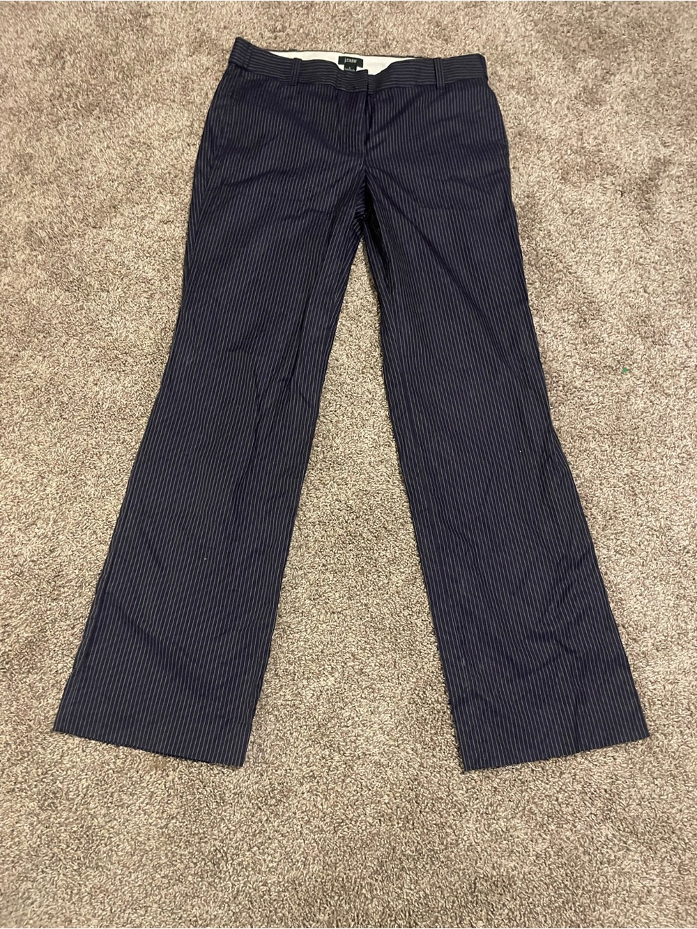 J crew favorite fit Navy Pinstripe Dress Pants